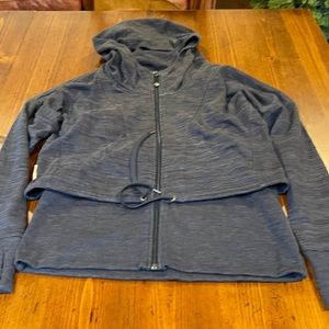 ❌SOLD❌ Athleta tiered hoodie zippered sweatshirt — Large